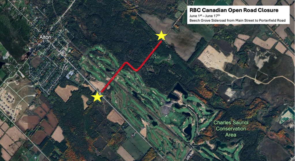 2026 RBC Canadian Open Road Closure